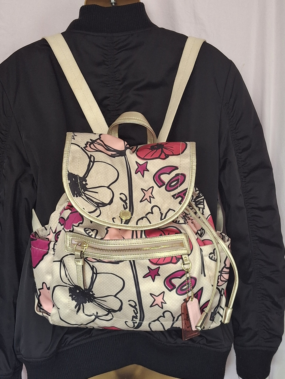 Coach Poppy Kyra Floral Print Backpack (Style F19284)